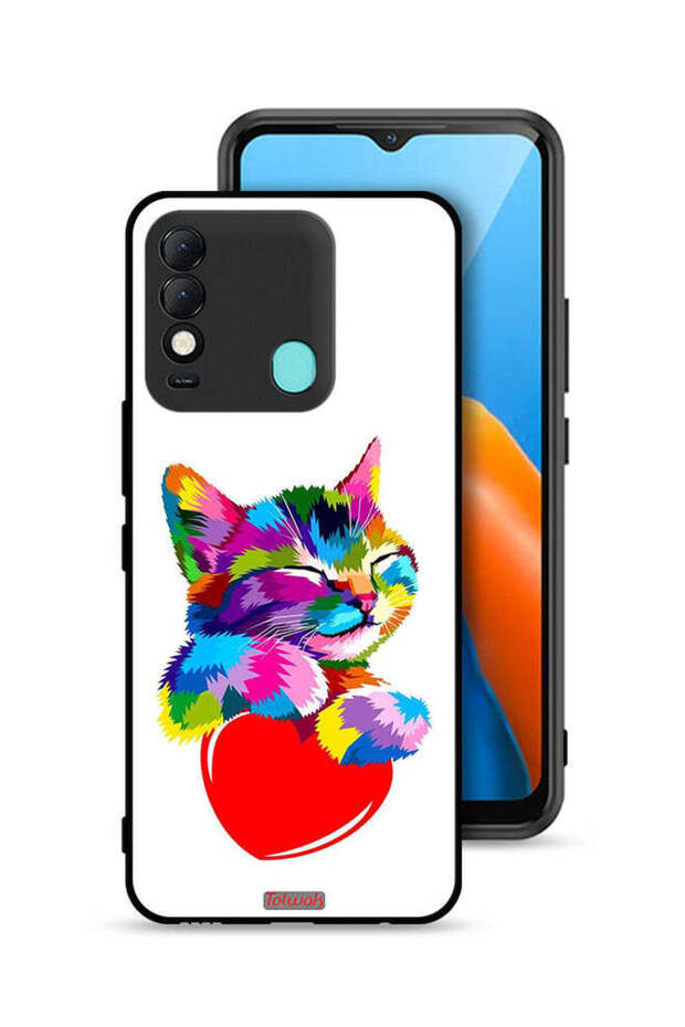 Tecno Spark 8 Protective Case Cover Colourful Kitten