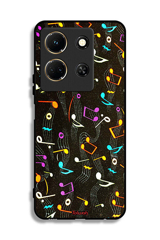 Infinix Note 30 Protective Case Cover Music Fabric Pattern