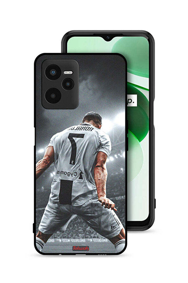 غطاء حماية لهاتف Realme C35 بشعار احتفال كريستيانو رونالدو