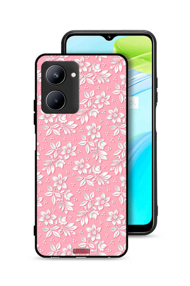 Realme C33 Protective Case Cover Flowers Background Pattern