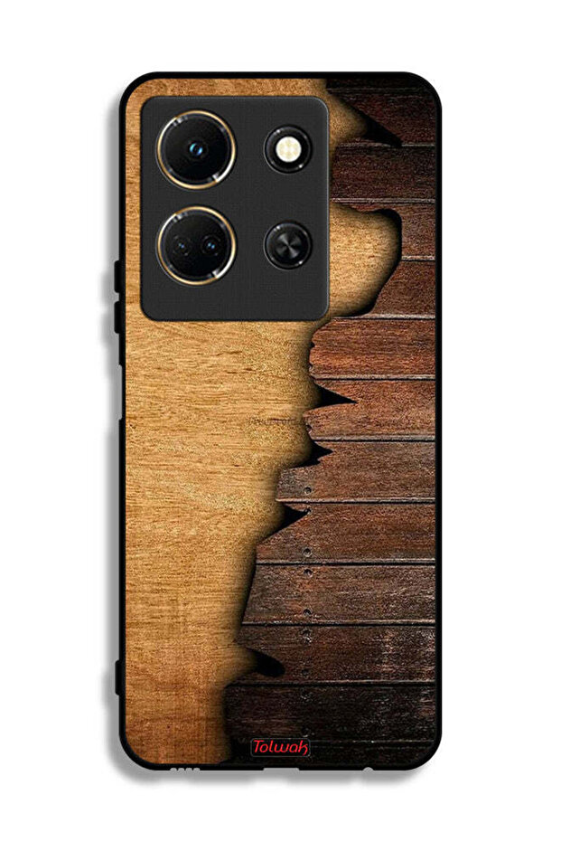 غطاء حماية لجهاز Infinix Note 30 بنمط خشبي عتيق