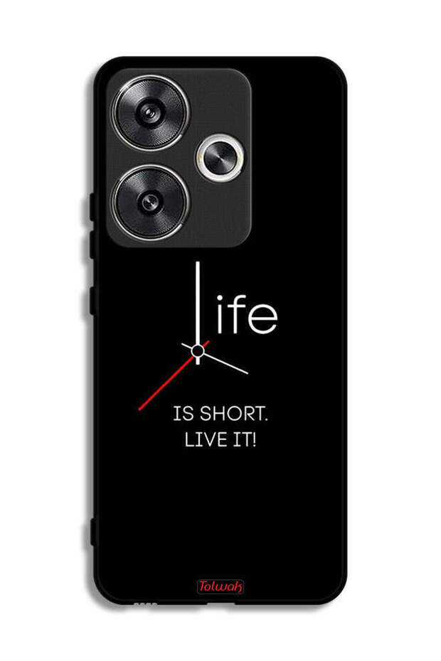 Xiaomi Poco F6 5G Protective Case Cover Life Is Short Live It
