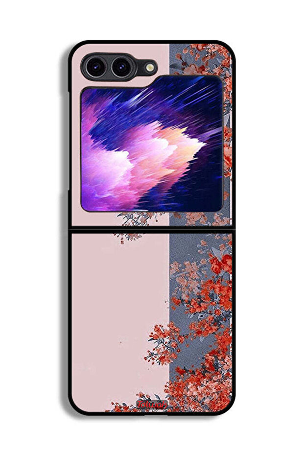 Samsung Galaxy Z Flip6 Protective Case Cover Tree Leaves And Flowers Art