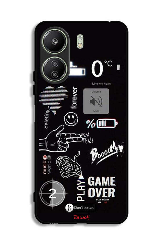 Xiaomi Redmi 13C Protective Case Cover Game Over Pew Pew