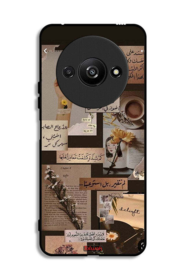 Xiaomi Redmi A3 4G Protective Case Cover Arabic Quotes Vintage