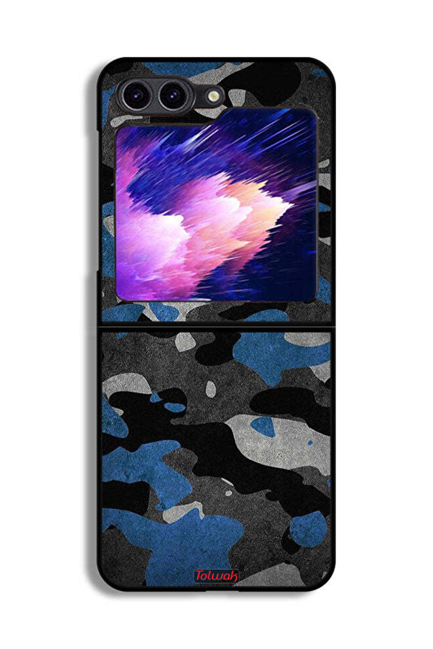 غطاء حماية لهاتف Samsung Galaxy Z Flip6 بنمط مموه