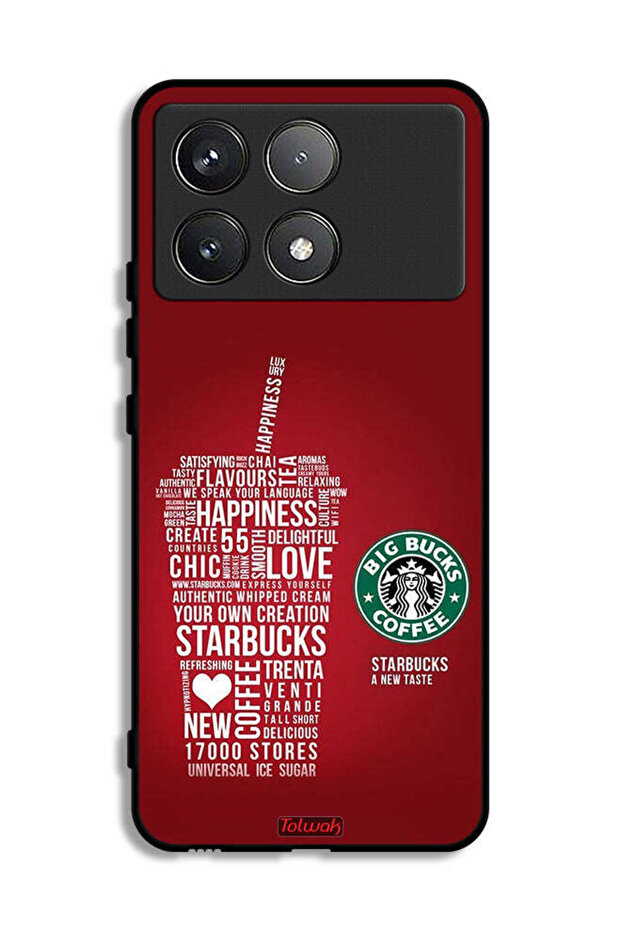 Xiaomi Poco F6 Pro Protective Case Cover Coffee Sticker