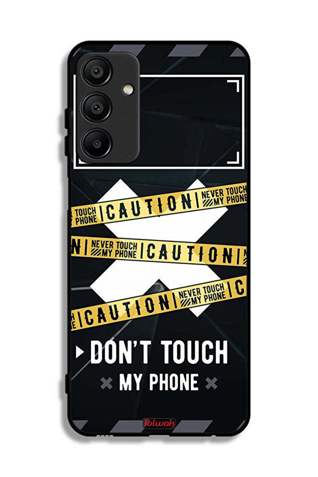 Samsung Galaxy A15 Protective Case Cover Caution Never Touch My Phone