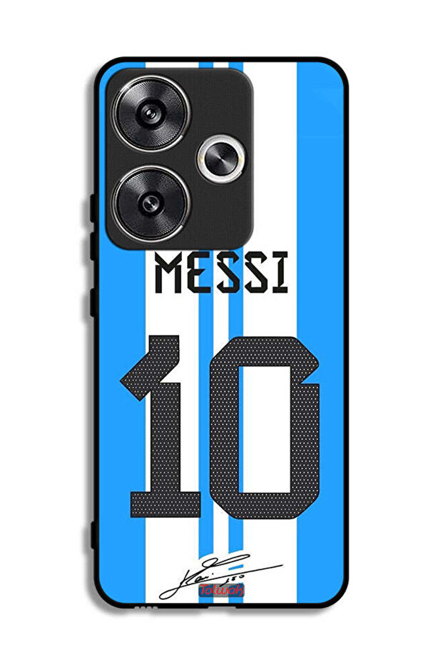 غطاء حماية لهاتف Xiaomi Poco F6 5G بتصميم ميسي 10
