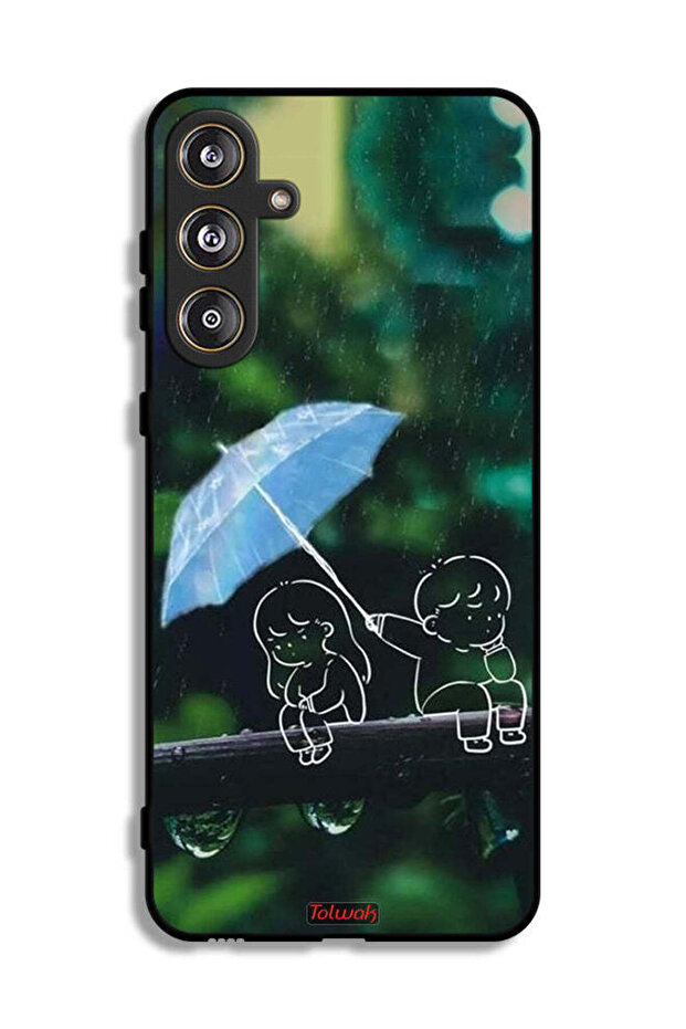 Samsung Galaxy M55 5G Protective Case Cover Couple Abstract Art