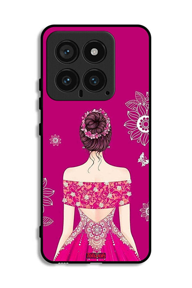 Xiaomi 14 Protective Case Cover Girl And Flowers Art