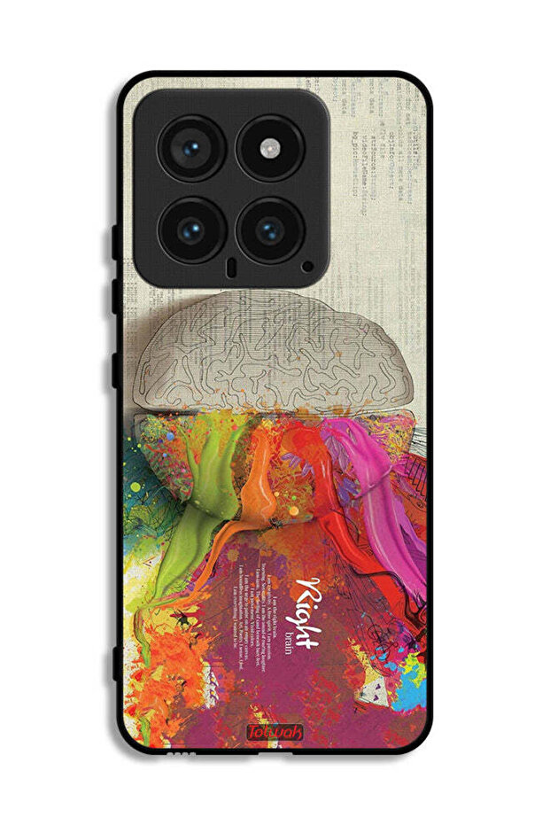 غطاء حماية لهاتف Xiaomi 14 بتصميم تجريدي لعلم الدماغ
