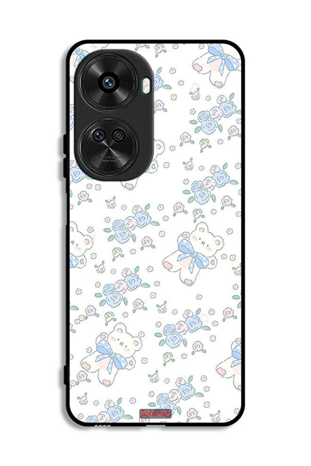 Huawei nova 11 SE Protective Case Cover Cute Teddy Bear And Flowers Icon