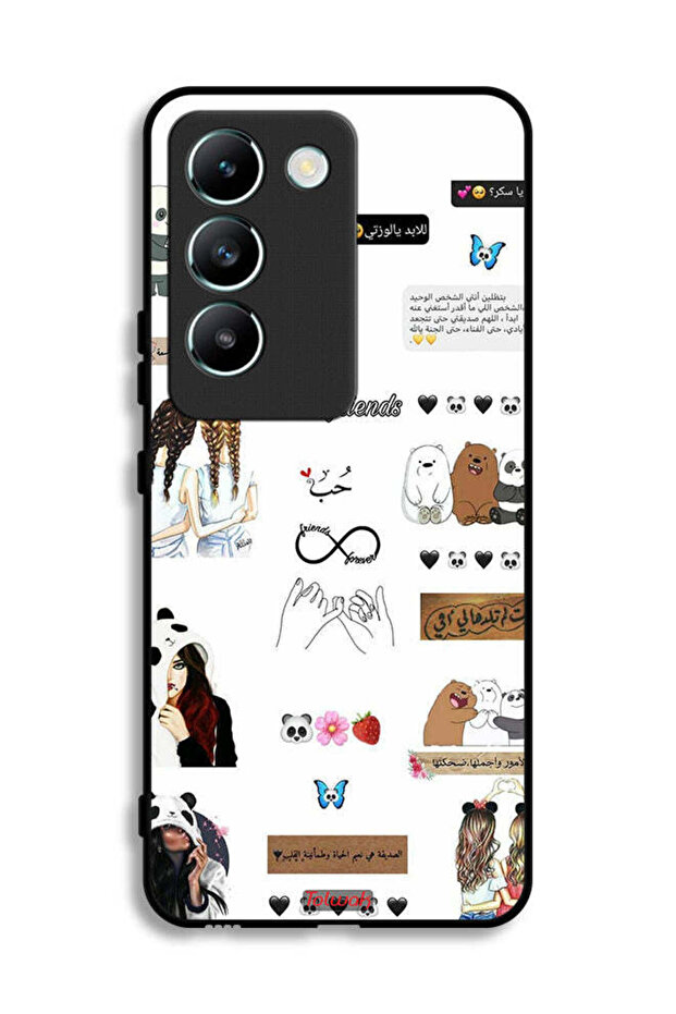 Vivo V30 Lite 4G Protective Case Cover Arabic Quotes And Stickers