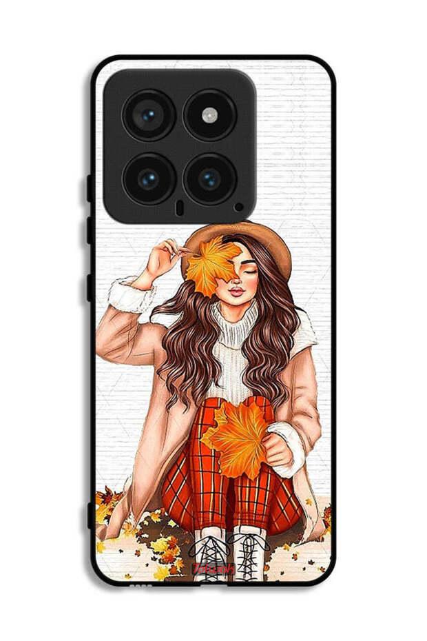 Xiaomi 14 Protective Case Cover Holding Autumn Leaves Art