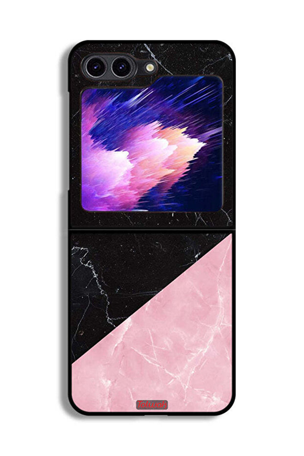 غطاء حماية لهاتف Samsung Galaxy Z Flip6 بنمط رخامي