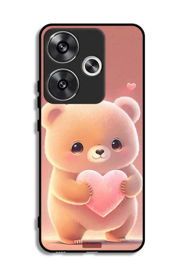Xiaomi Poco F6 5G Protective Case Cover Cute Little Panda Holding Heart