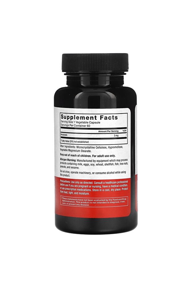 Melatonin, 3 mg, 60 Vegetable Capsules - 3