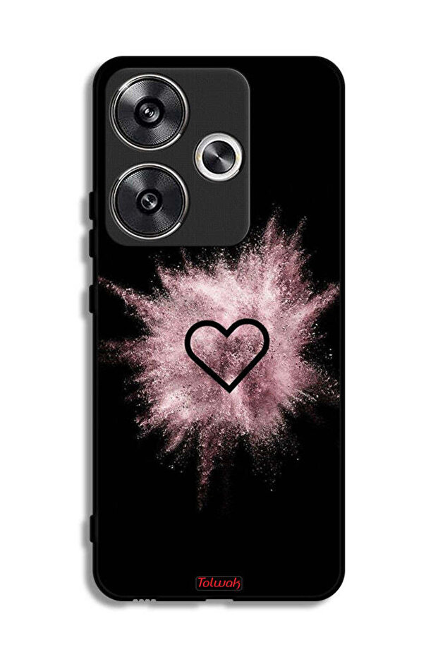 Xiaomi Poco F6 5G Protective Case Cover Heart On Glitters