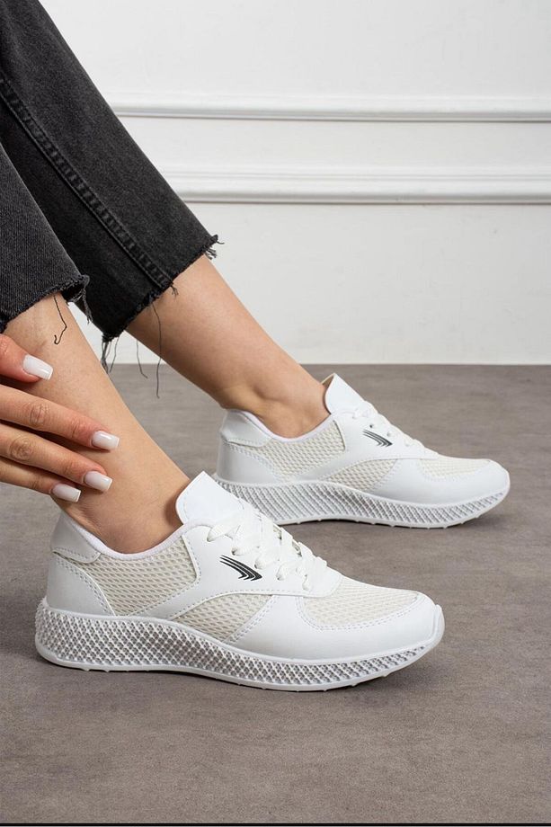 Kadın Erkek Unisex Kalın Taban Yazlık Fileli Hafif Rahat Esnek Taban Sneaker Spor Ayakkabı - 2