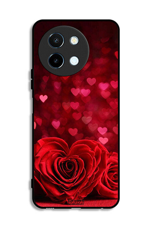 Vivo Y38 5G Protective Case Cover Heart Flowers Abstract Art