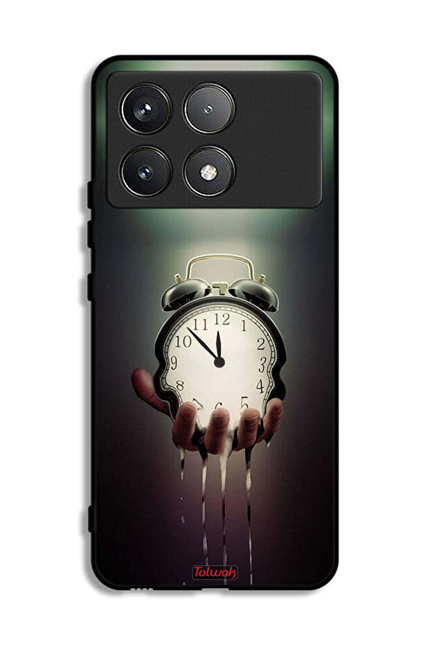 Xiaomi Poco F6 Pro Protective Case Cover Clock