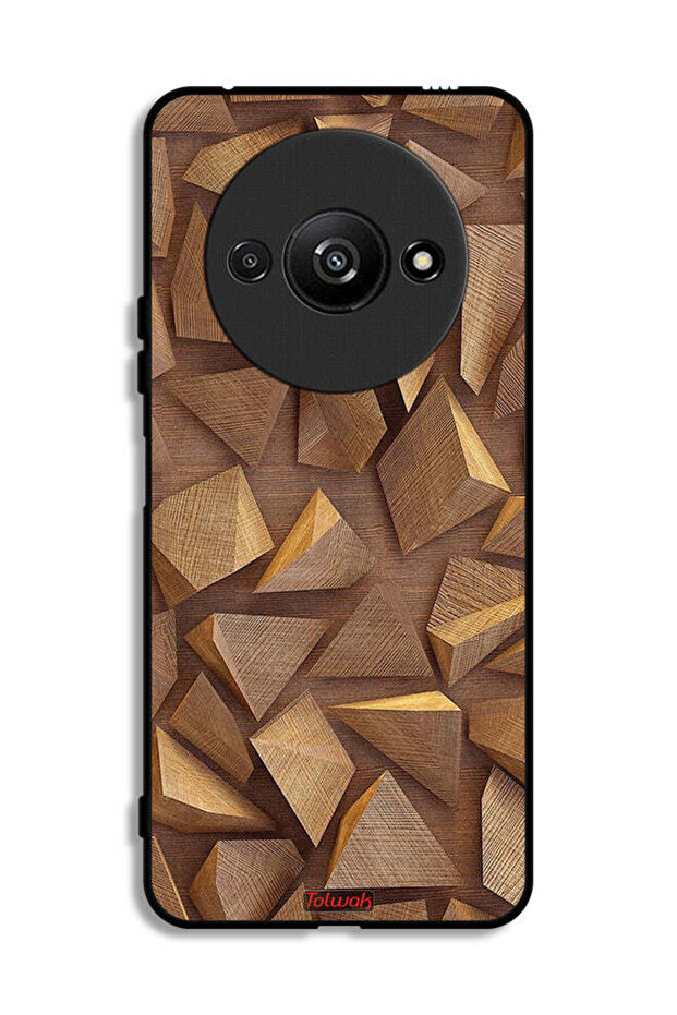 Xiaomi Redmi A3 4G Protective Case Cover Wood Pieces Art