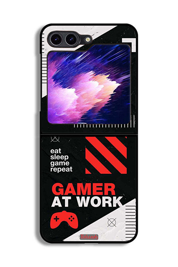 Samsung Galaxy Z Flip6 Protective Case Cover Do Not Disturb Gamer At Work