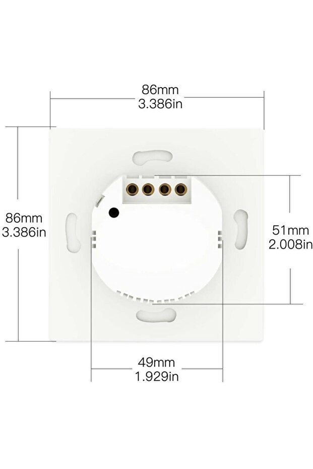 Single white smart light switch - 2