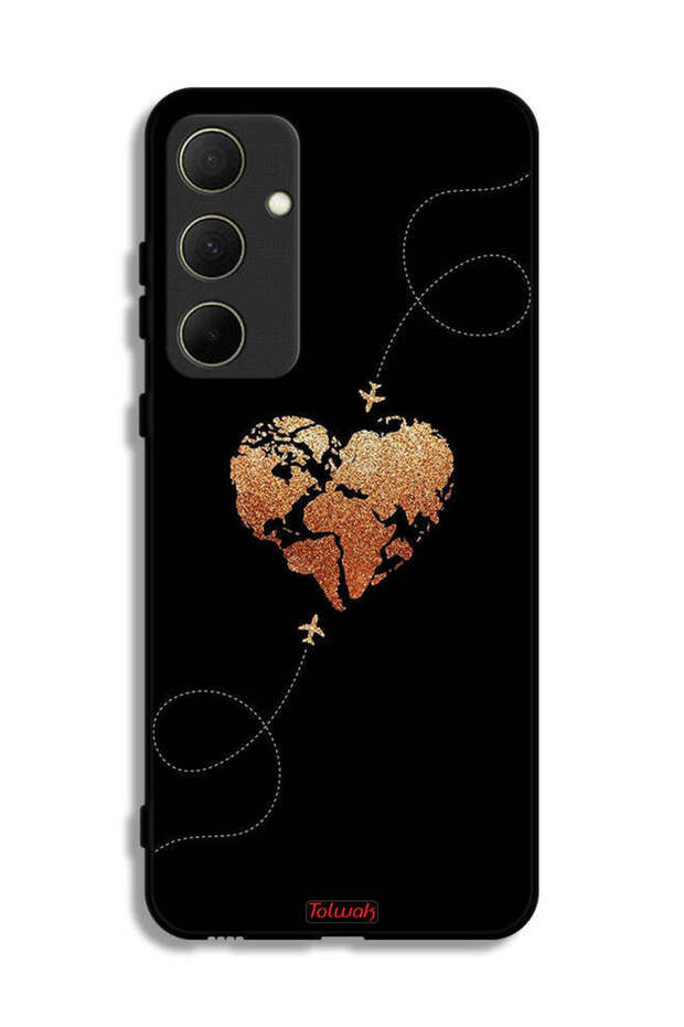 Samsung Galaxy A35 5G Protective Case Cover Airplanes Touching Heart