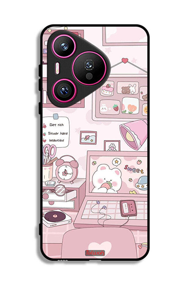 Huawei Pura 70 Protective Case Cover Get Rich Study Hard