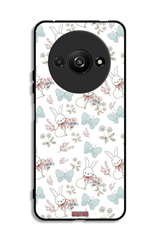 Xiaomi Redmi A3 4G Protective Case Cover Rabbit And Butterflies