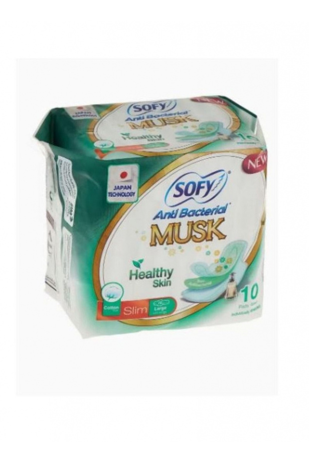 Sofy Slim Antibacterial Musk Large Pads 29Cm, 10Pcs