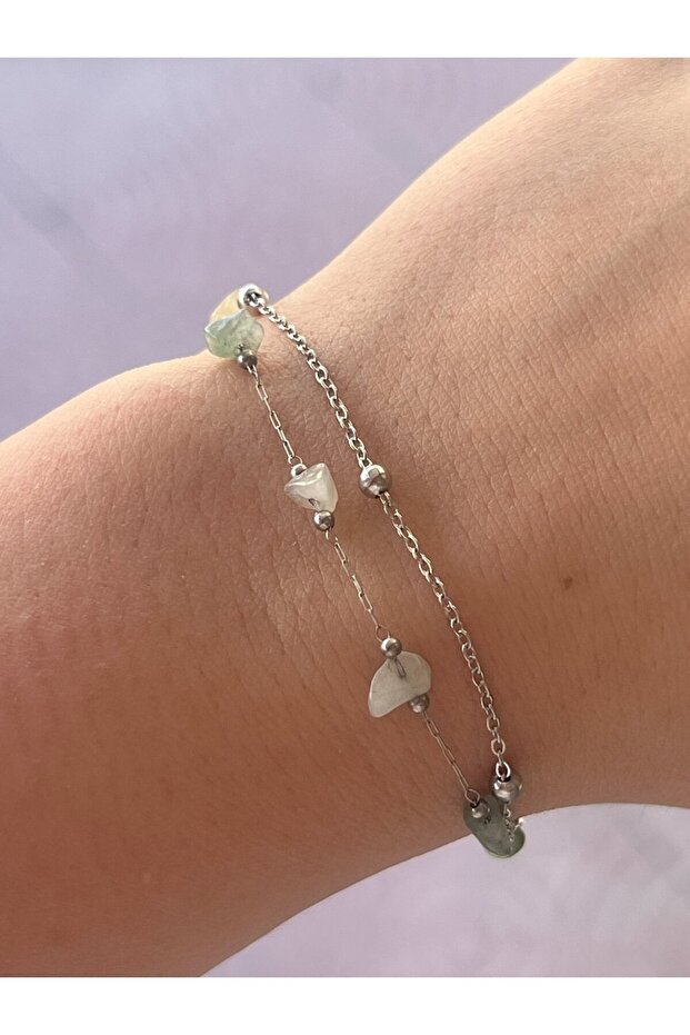 Jade Stone Double Bracelet - 1