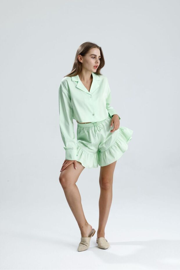 مجموعة قميص قصير من CANDY Ruffle Shorts