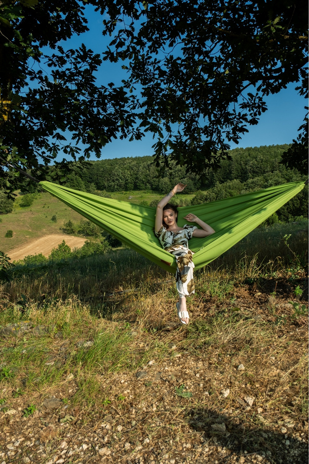 Hamak | Geniş Konforlu Kurulumlu Pamuklu Kamp Hamak - 3