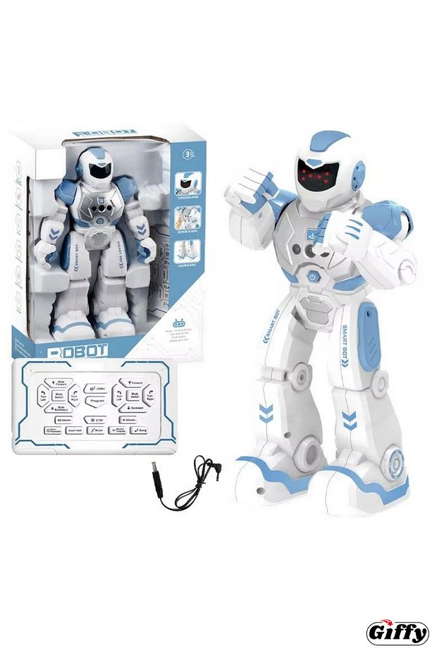Oyuncak Uzaktan Kumandalı ve El Sensörlü Şarjlı Led Işık Moonwalk Yürüyen Akıllı Robot 19 Fonksiyon - 7