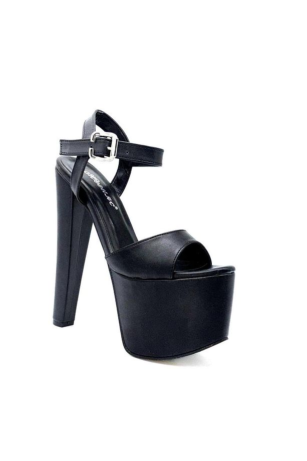 Kindep Yüksek Topuklu (18 cm) Platform (7 cm) Kadın Ayakkabı SİYAH - 3