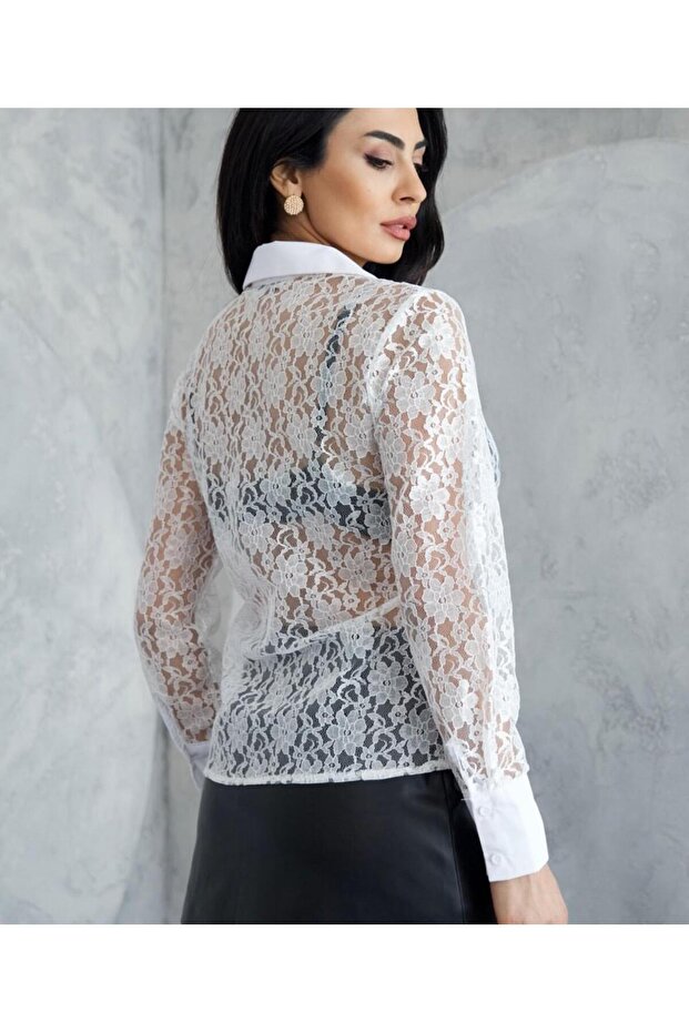 KADIN DANTELLİ GÖMLEK - 2