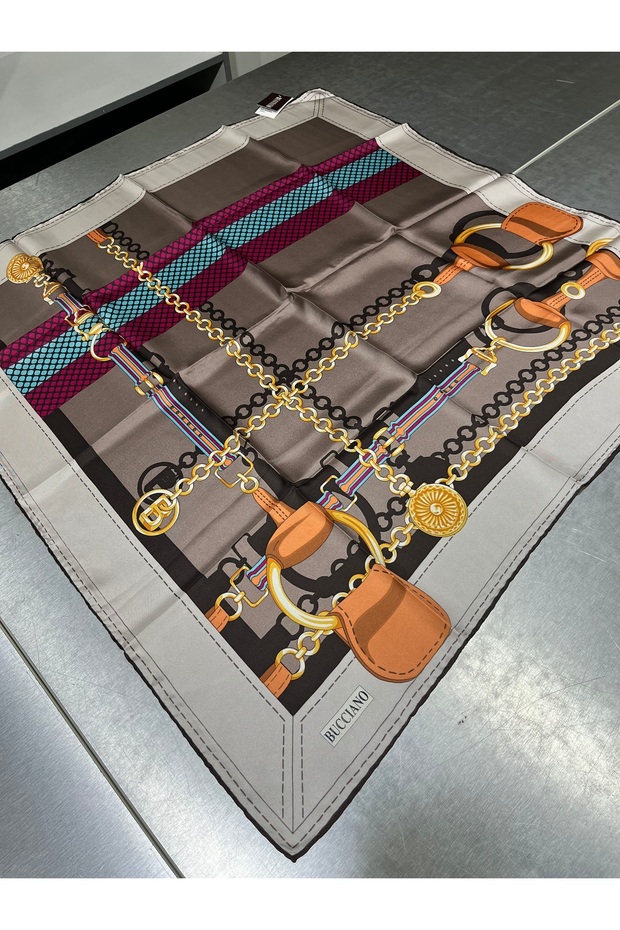 %100 İpek Tivil Eşarp - 3