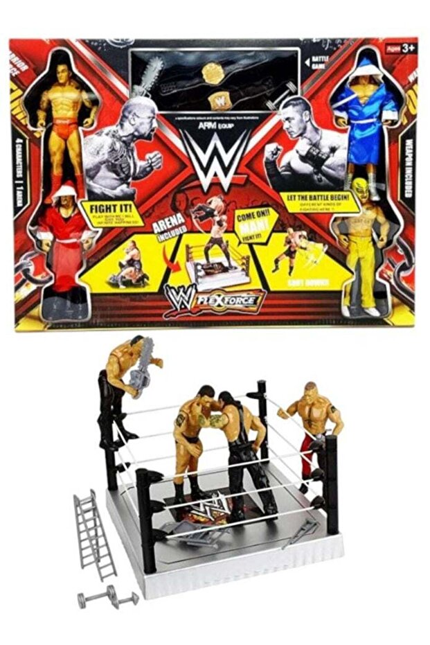 مجموعة ألعاب مجسمات شخصية Ultimate Warrior Power Fighting Hero WWE مع الملحقات