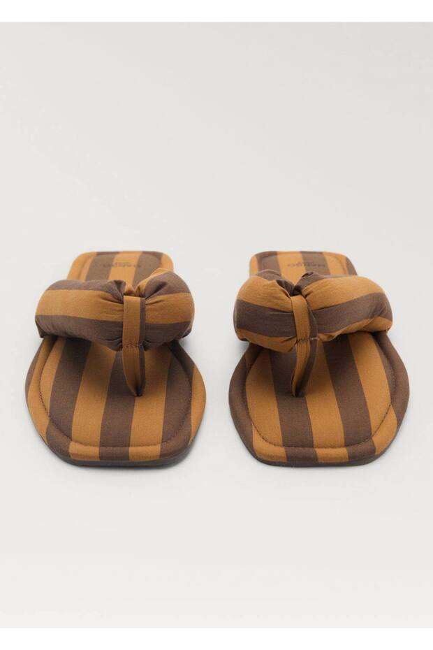 Dokuma çizgili terlik - 5