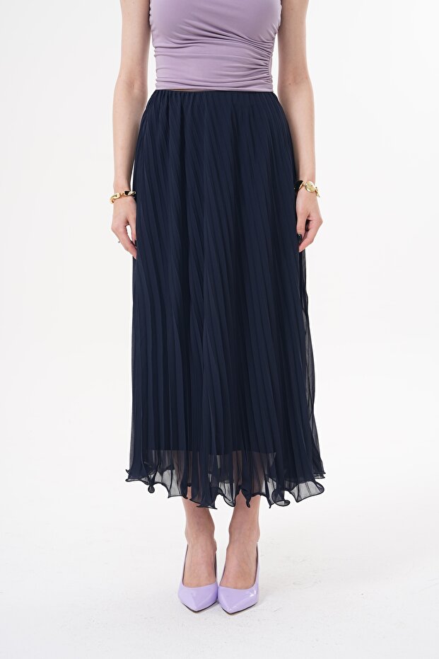 PİLİSELİ ŞİFON ETEK - 5