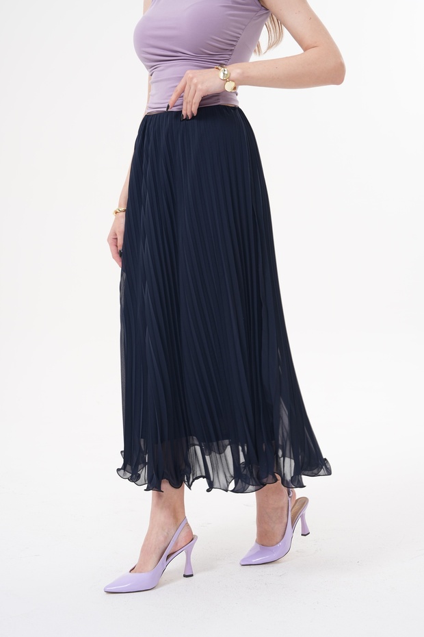 PİLİSELİ ŞİFON ETEK - 4