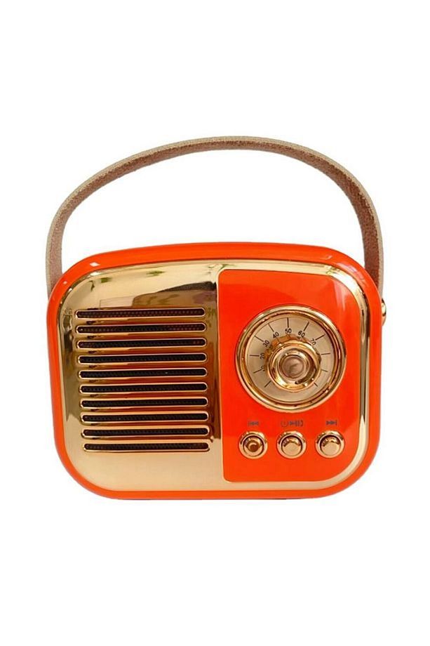 Nostaljik Retro Radio Parlak Kaplama Bluetooth Bağlantılı Hoparlör - 1