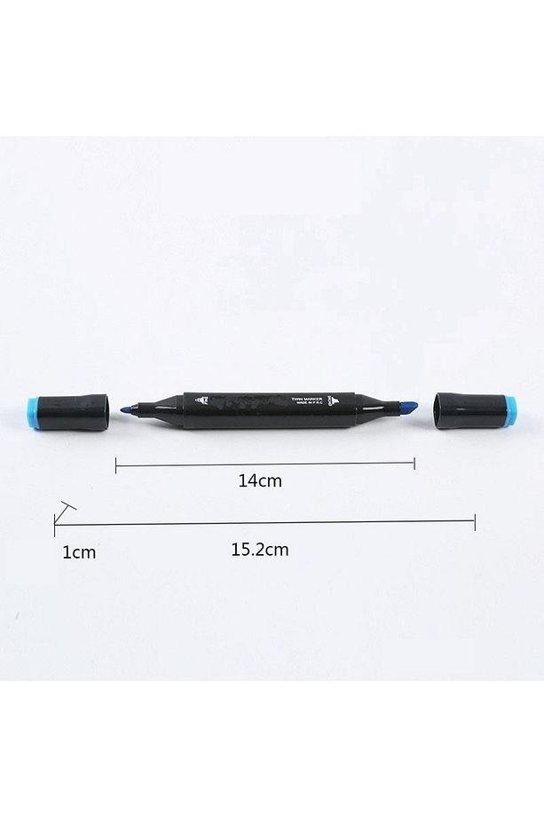 Touch Twin 1.kalite 12 Parça Çift Taraflı Profesyonel Marker Boya Kelem Seti Çantasız Kalem Hediyeli - 6