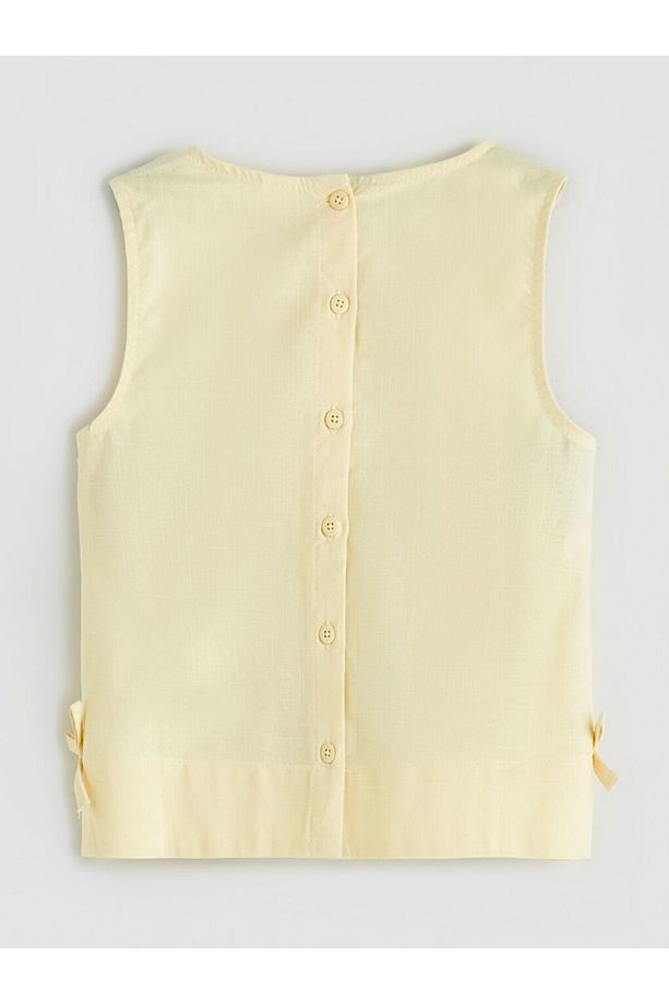 LCW Kids Keten Karışımlı Kız Çocuk Bluz ve Pantolon 2'li - 4