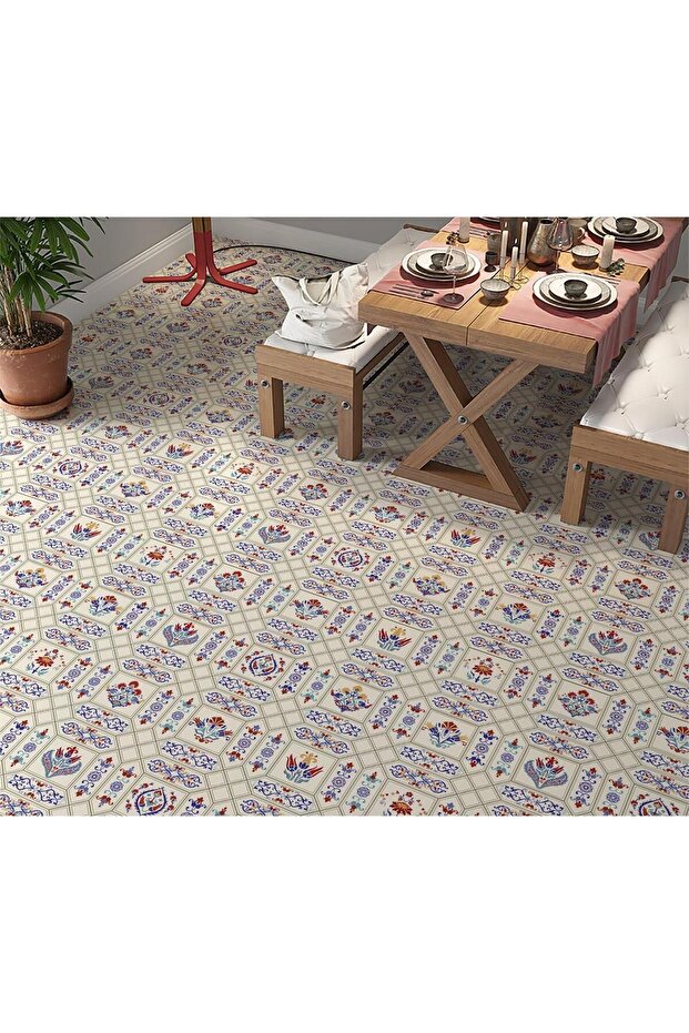 Kendinden Yapışkanlı Mutfak Banyo Zemin Mermer Mobilya Fayans Yapışkanlı Folyo Kaplama 60cm X 100cm - 1