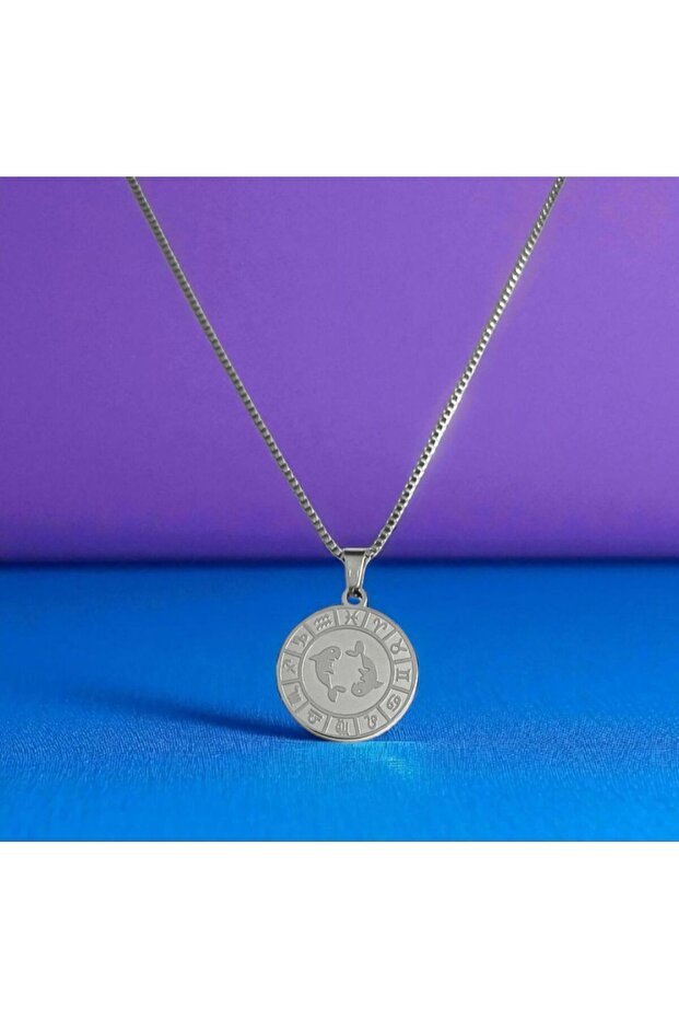 Women's Steel Zodiac Sign Necklace