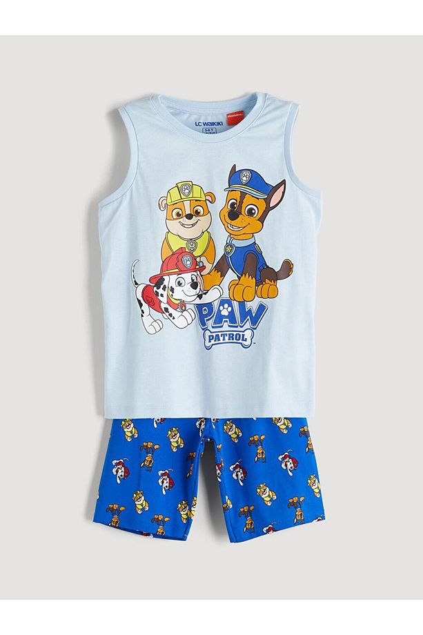 LCW Kids Paw Patrol Baskılı Erkek Çocuk Şortlu Pijama Takım - 1